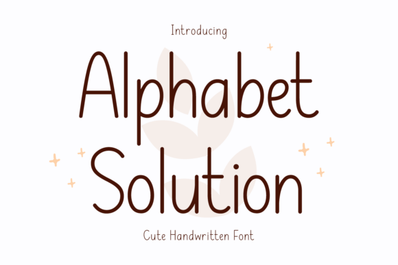 Alphabet Solution: A Friendly Handwritten Font for Editorial Design