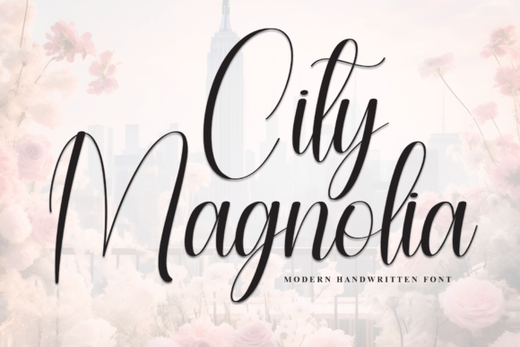 City Magnolia: A Contemporary Script Font for Editorial Design