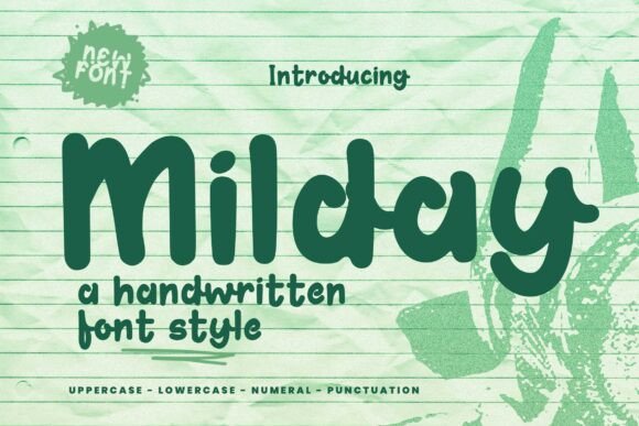 Milday: A Friendly Handwritten Font for Real Small Business Branding