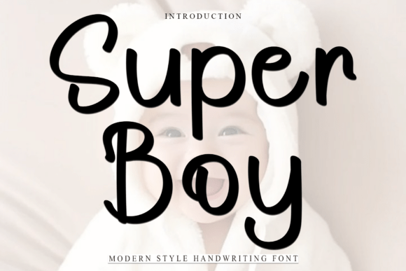 Super Boy Font: Festive Script for Handmade Labels & Holiday Designs
